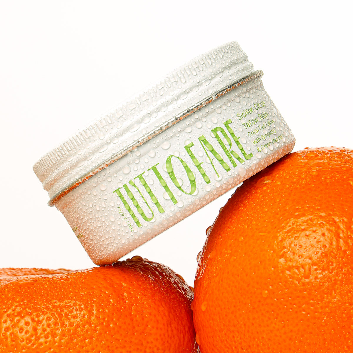 TUTTOFARE Sicilian Citrus Tallow Balm for moisture and hydration, made with Australian grass fed and grass finished beef tallow