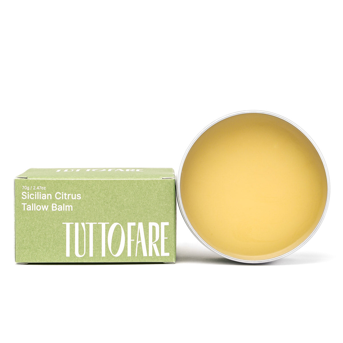 TUTTOFARE Sicilian Citrus Tallow Balm with Australian grass fed and grass finished beef tallow and jojoba oil